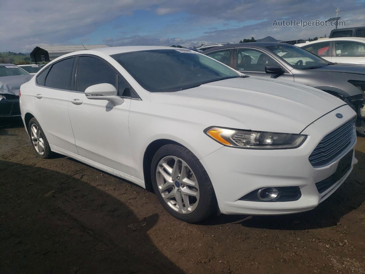 2014 Ford Fusion Se White vin: 3FA6P0H76ER203284