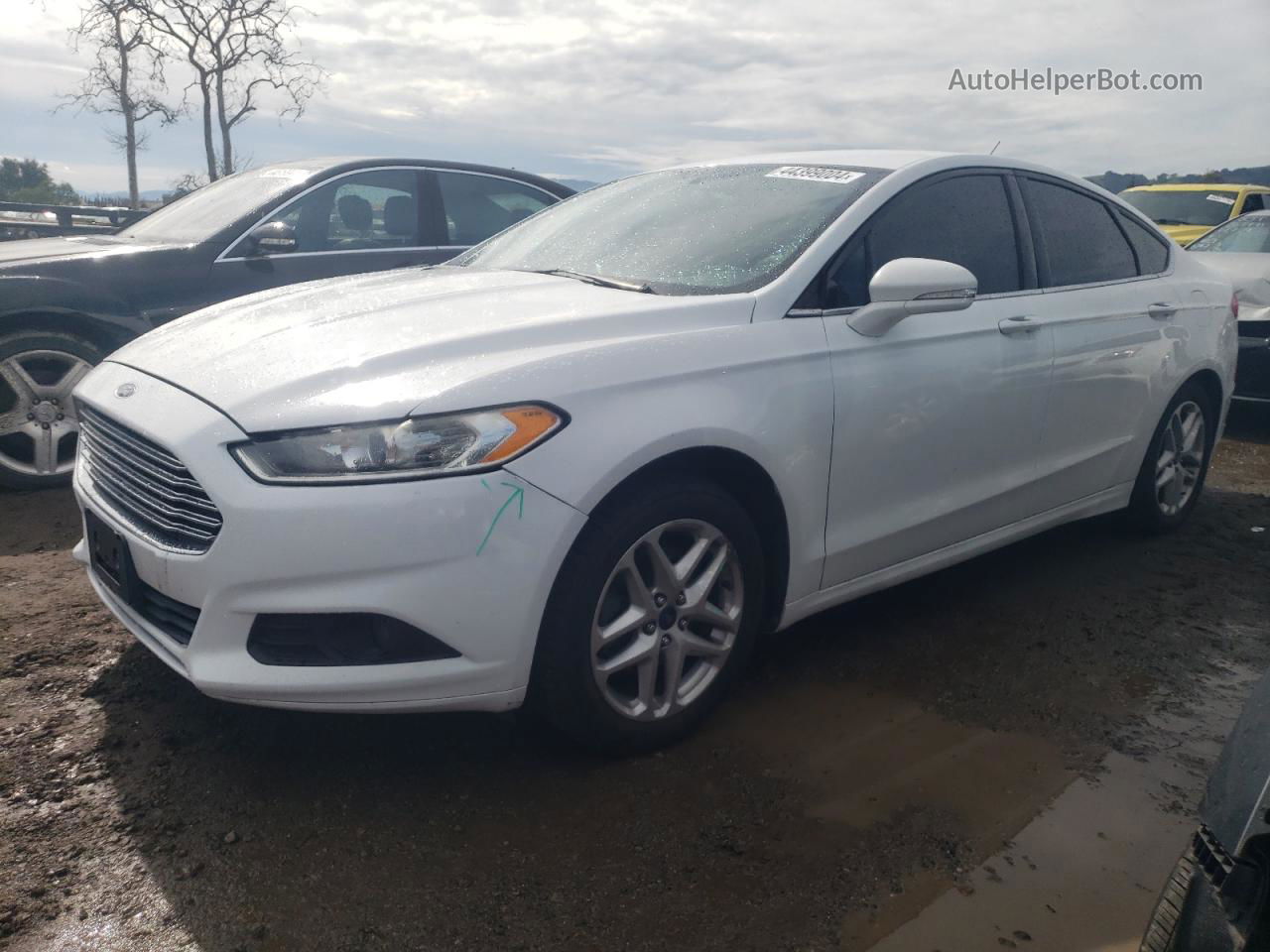 2014 Ford Fusion Se White vin: 3FA6P0H76ER203284