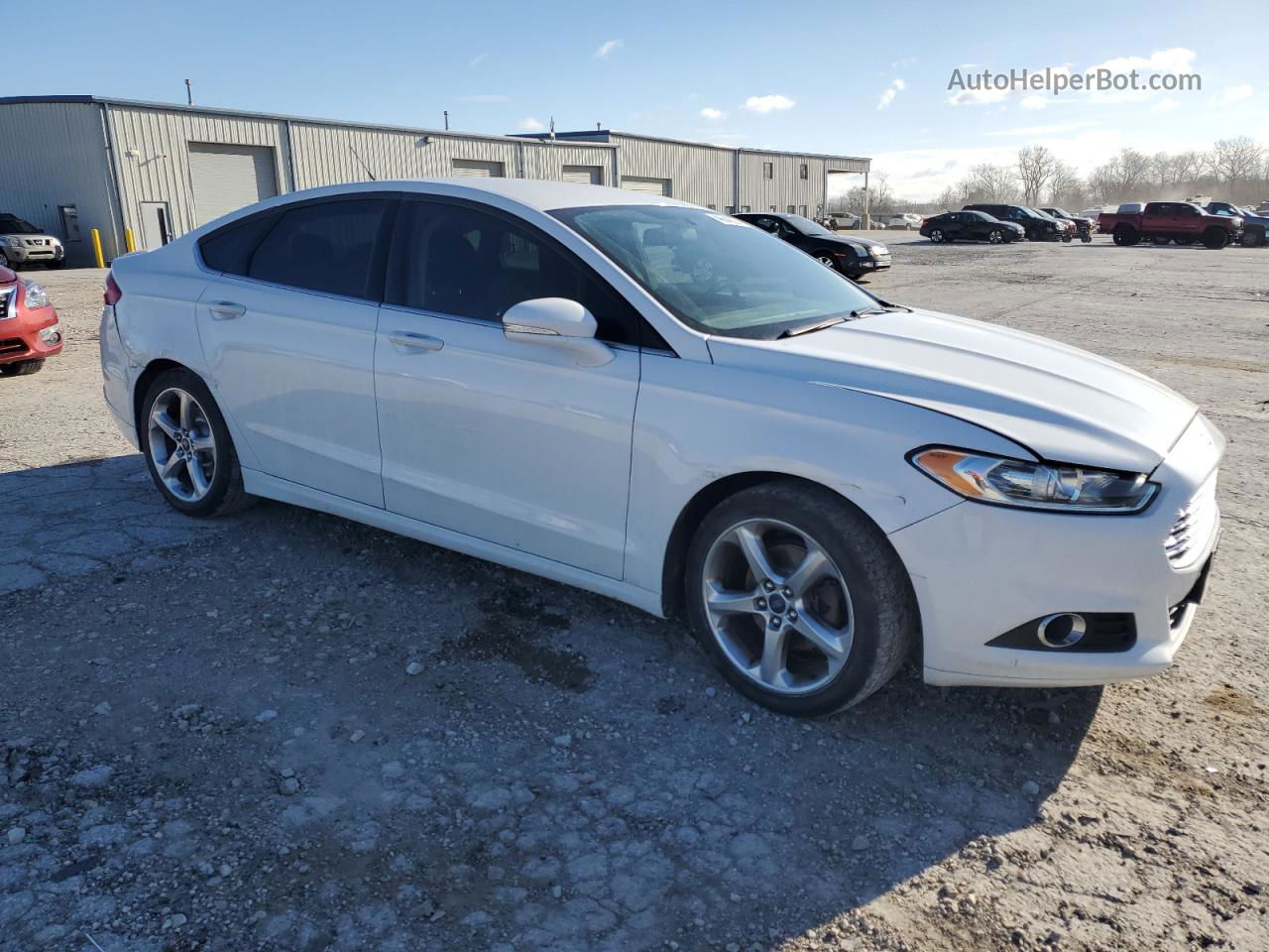 2014 Ford Fusion Se White vin: 3FA6P0H76ER255417