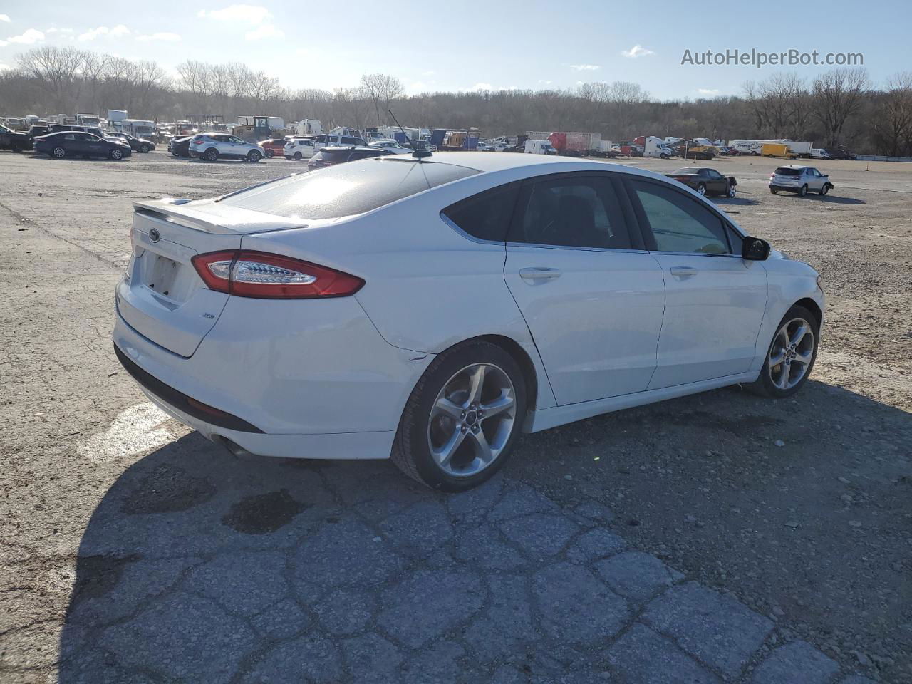 2014 Ford Fusion Se White vin: 3FA6P0H76ER255417