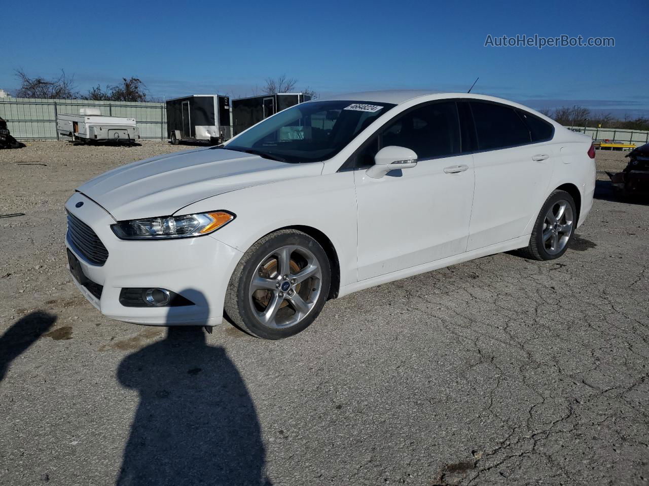 2014 Ford Fusion Se White vin: 3FA6P0H76ER255417