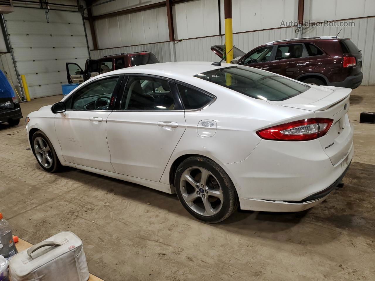 2014 Ford Fusion Se White vin: 3FA6P0H76ER362824