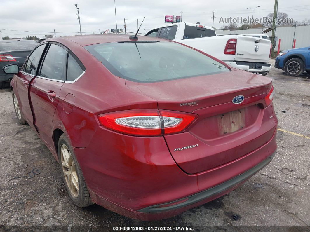 2014 Ford Fusion Se Burgundy vin: 3FA6P0H76ER365321