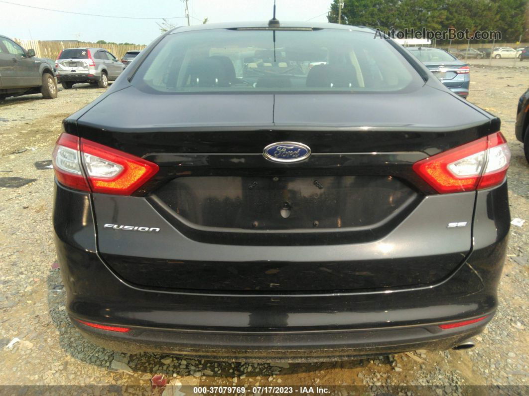 2015 Ford Fusion Se Black vin: 3FA6P0H76FR124229