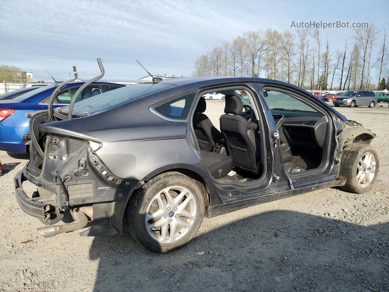 2015 Ford Fusion Se Gray vin: 3FA6P0H76FR216618