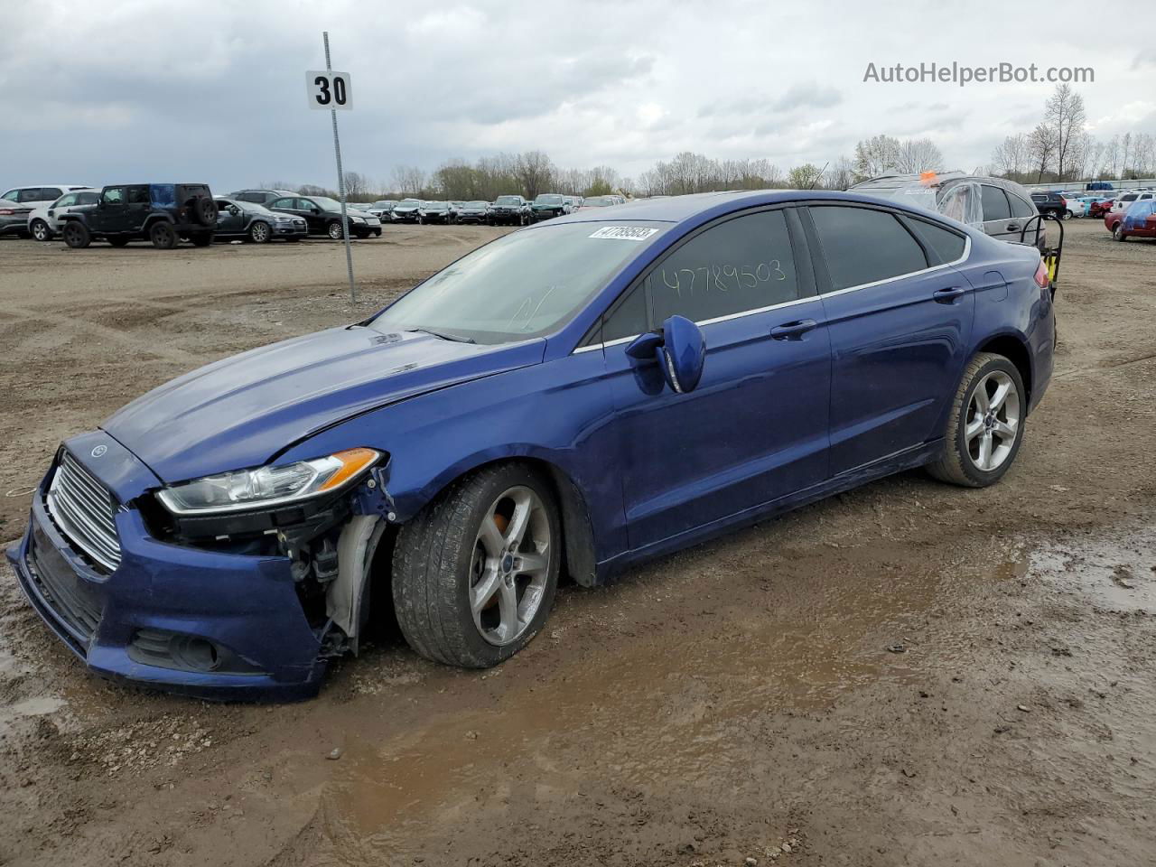 2015 Ford Fusion Se Blue vin: 3FA6P0H76FR237470