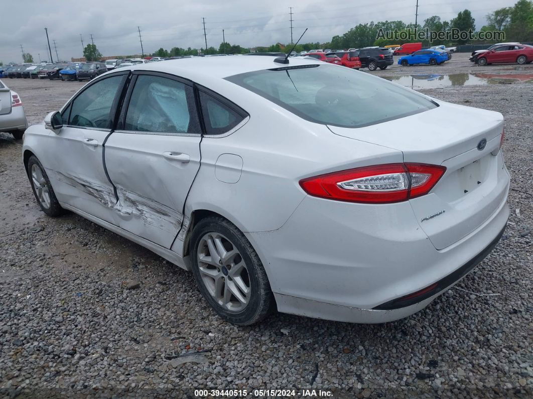 2016 Ford Fusion Se White vin: 3FA6P0H76GR112096