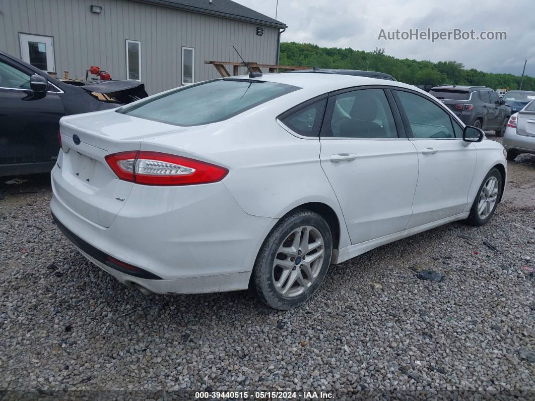 2016 Ford Fusion Se White vin: 3FA6P0H76GR112096