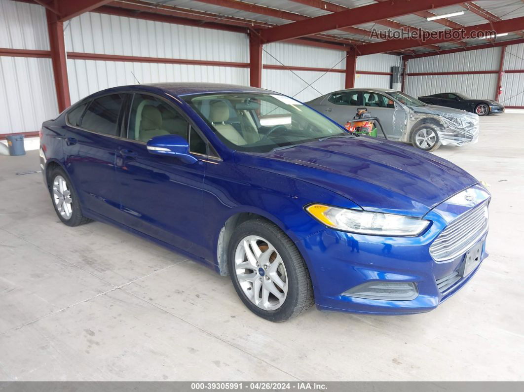 2016 Ford Fusion Se Blue vin: 3FA6P0H76GR126161