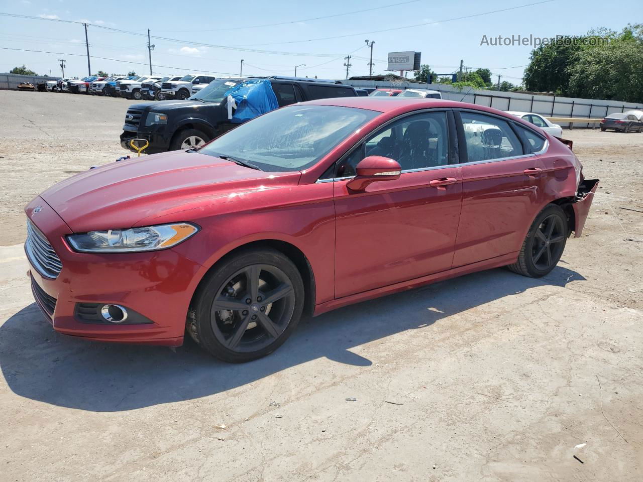 2016 Ford Fusion Se Red vin: 3FA6P0H76GR192371