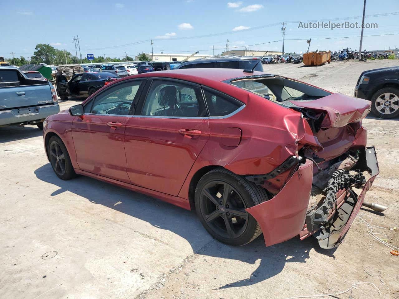 2016 Ford Fusion Se Red vin: 3FA6P0H76GR192371