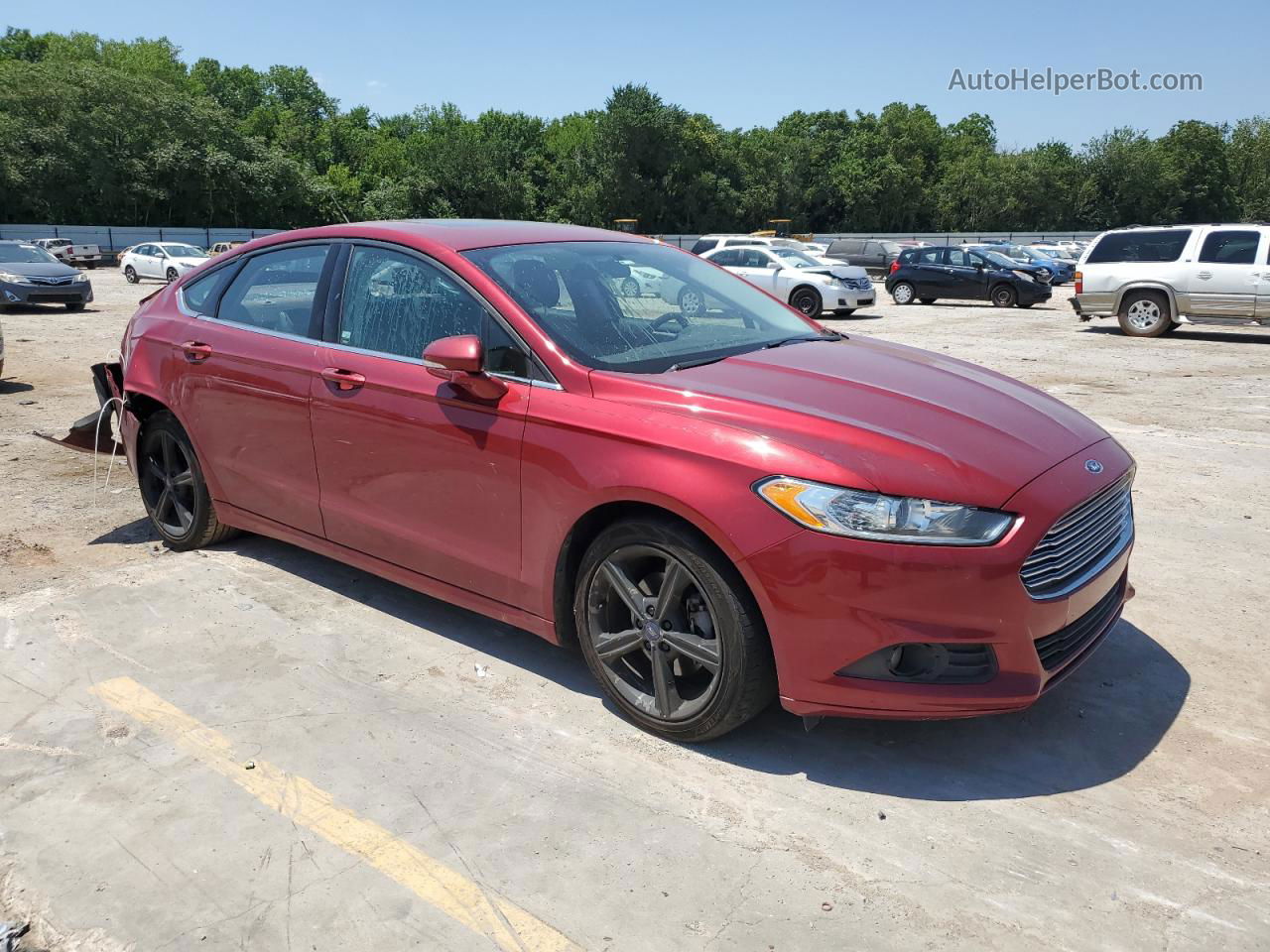 2016 Ford Fusion Se Red vin: 3FA6P0H76GR192371