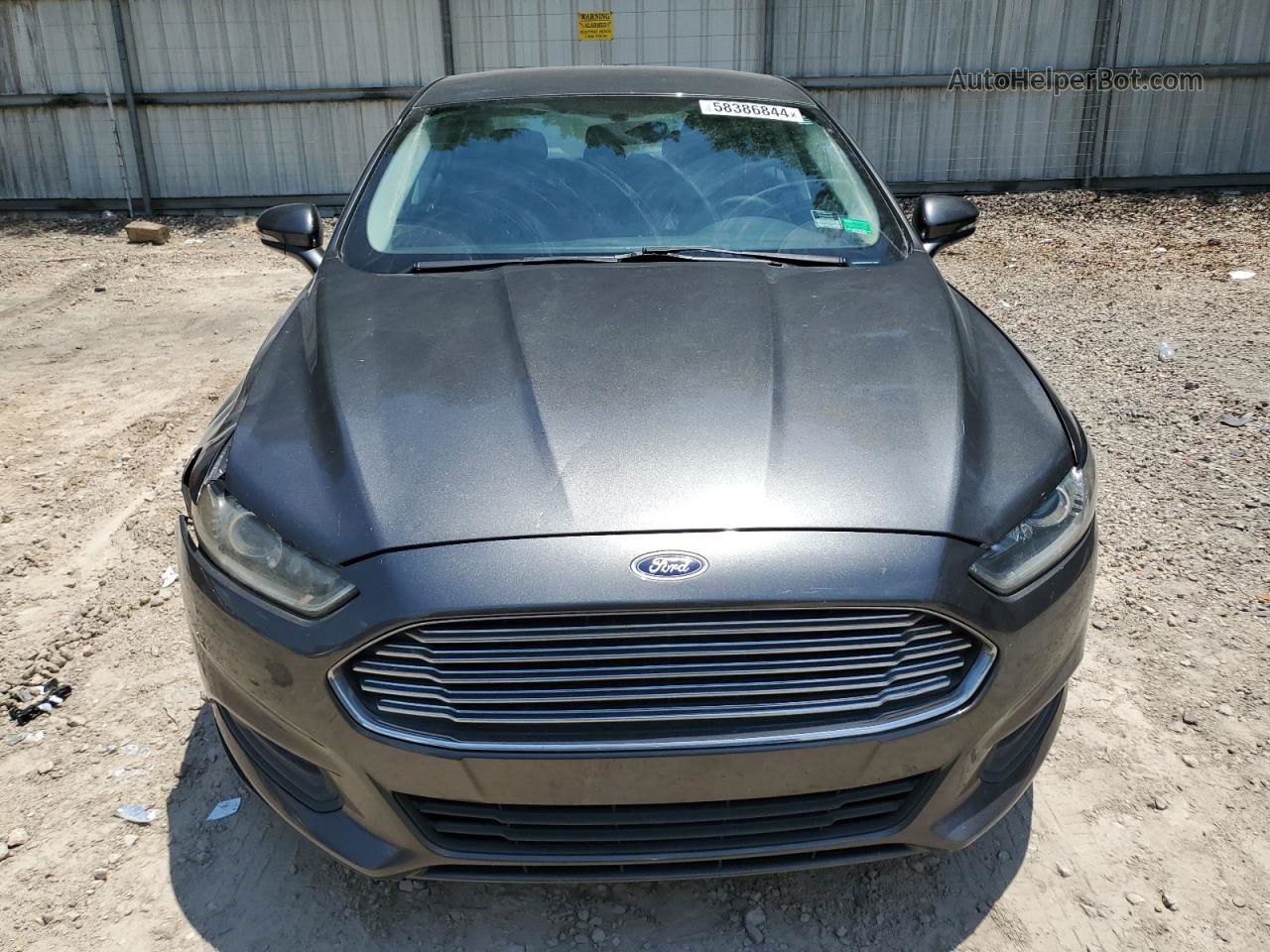 2016 Ford Fusion Se Charcoal vin: 3FA6P0H76GR211470