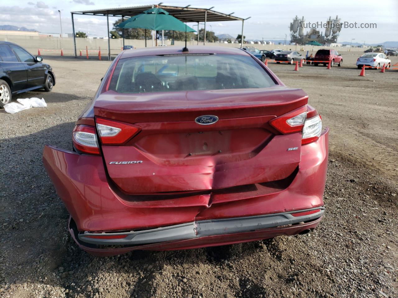 2016 Ford Fusion Se Red vin: 3FA6P0H76GR319703