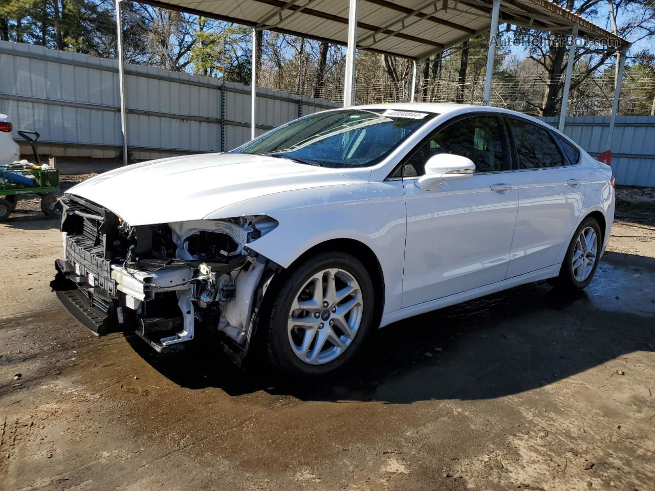 2016 Ford Fusion Se White vin: 3FA6P0H76GR374958