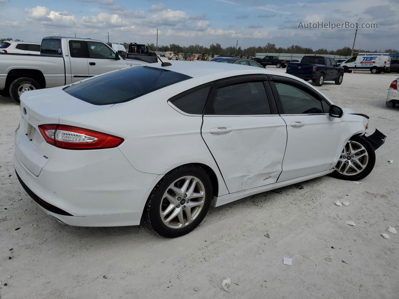 2016 Ford Fusion Se White vin: 3FA6P0H76GR388701