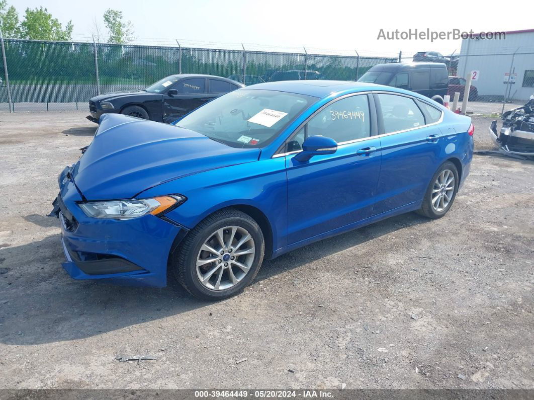 2017 Ford Fusion Se Blue vin: 3FA6P0H76HR176768