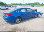 2017 Ford Fusion Se Blue vin: 3FA6P0H76HR176768