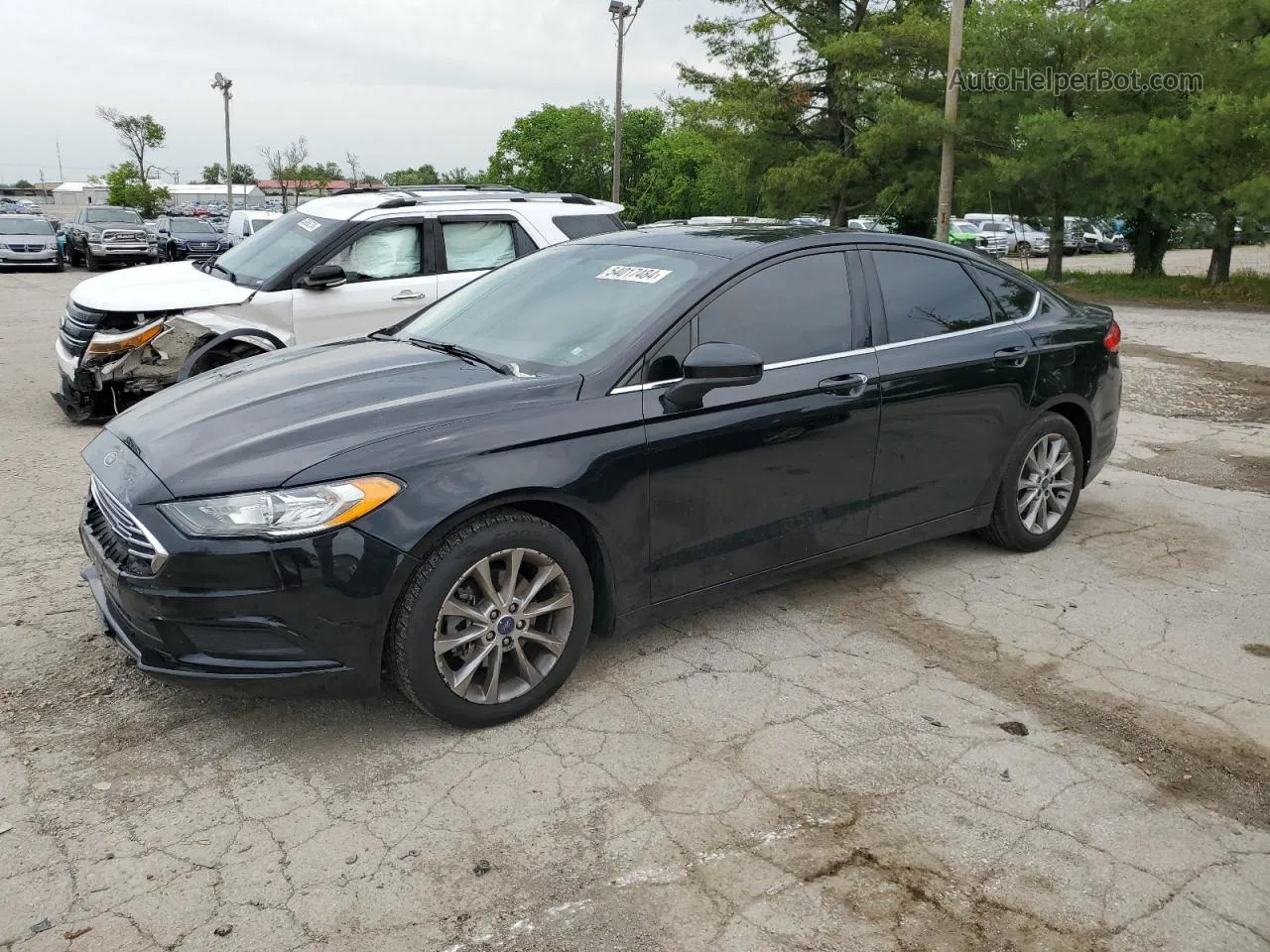 2017 Ford Fusion Se Черный vin: 3FA6P0H76HR326670