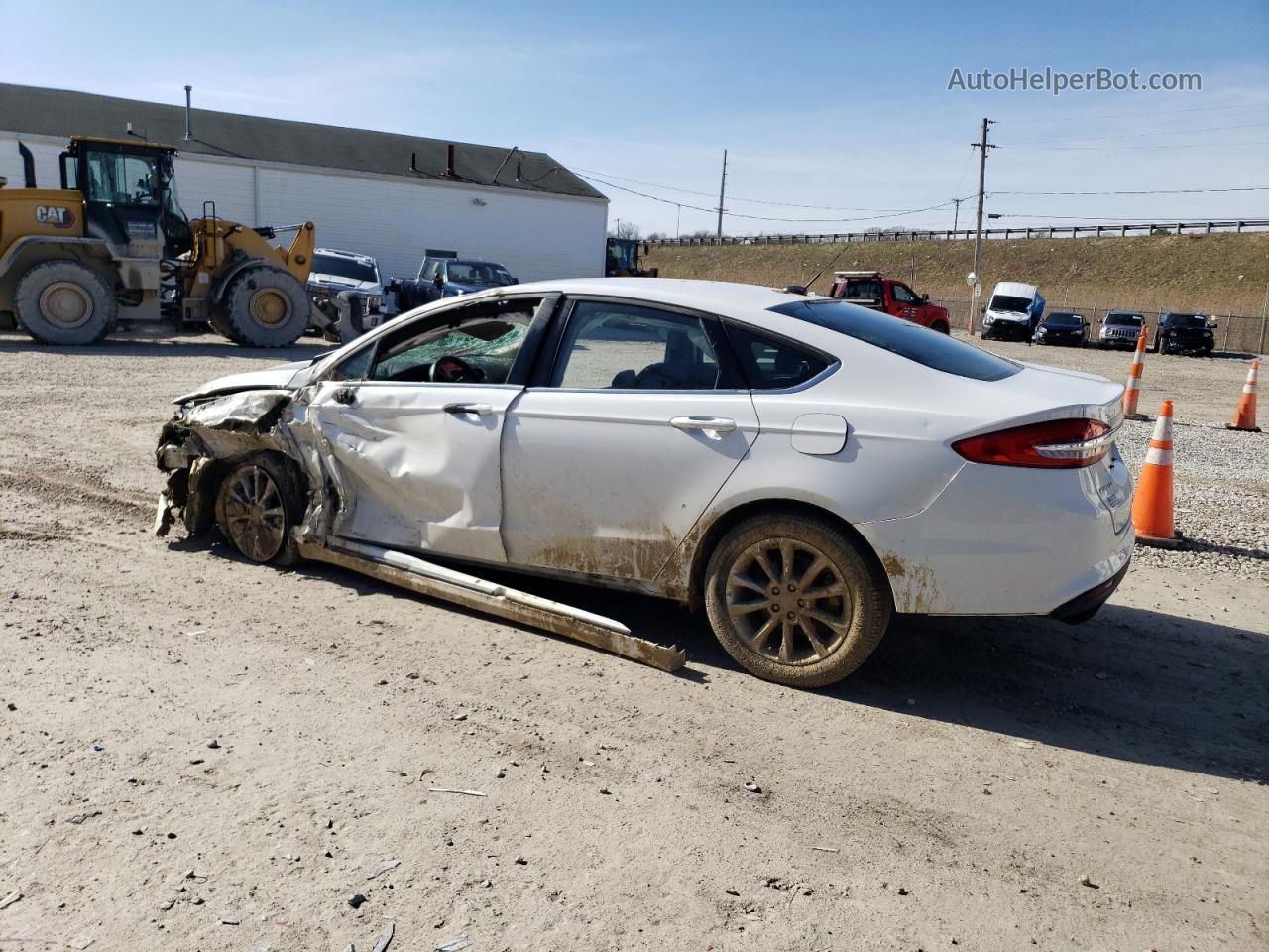 2017 Ford Fusion Se White vin: 3FA6P0H76HR394337