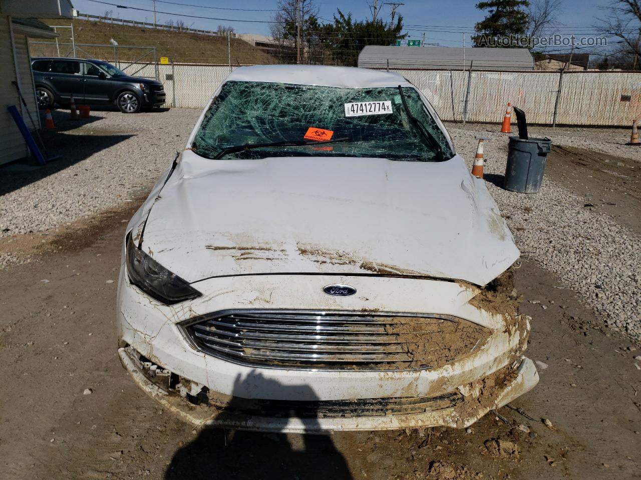 2017 Ford Fusion Se White vin: 3FA6P0H76HR394337