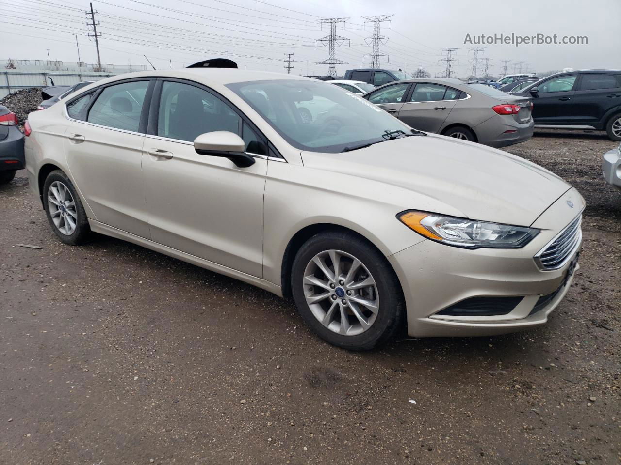 2017 Ford Fusion Se Золотой vin: 3FA6P0H76HR412609