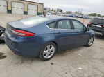 2018 Ford Fusion Se Blue vin: 3FA6P0H76JR166389