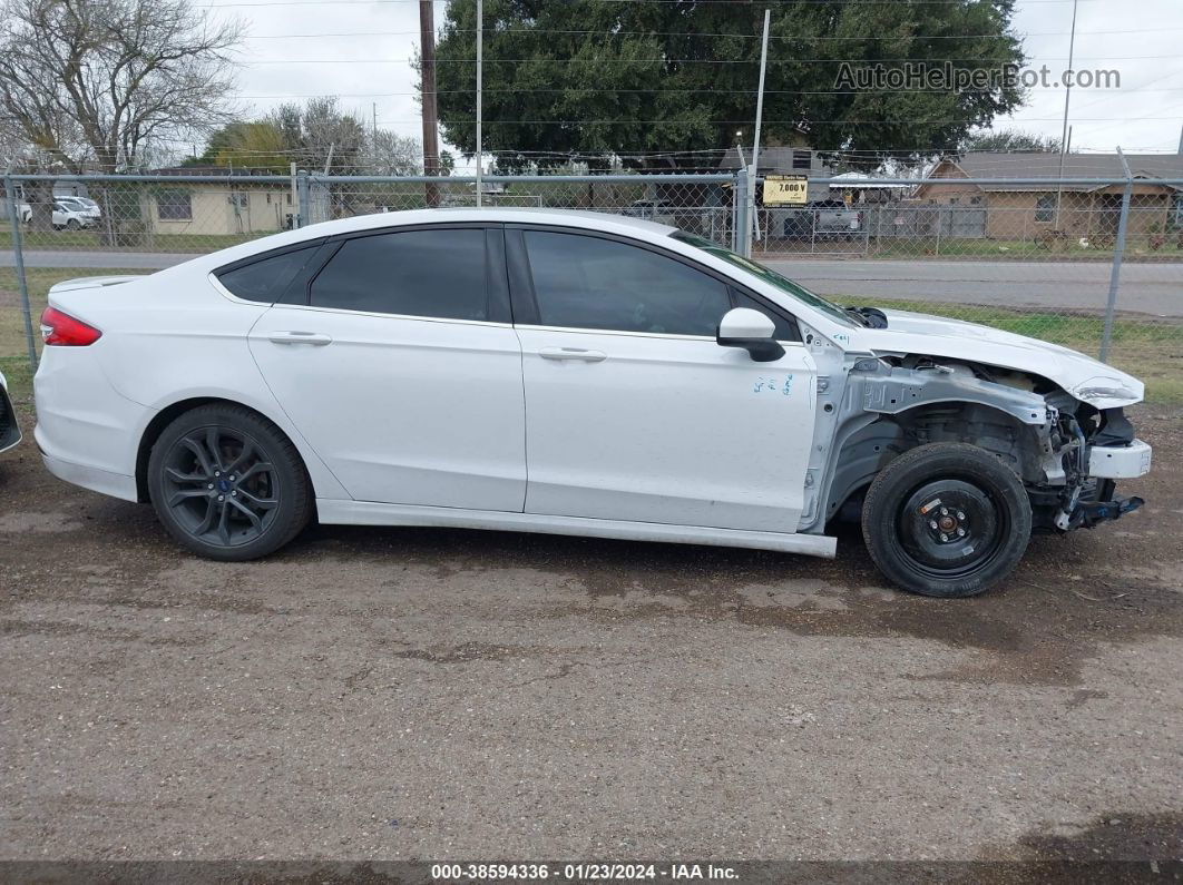 2018 Ford Fusion Se White vin: 3FA6P0H76JR191339