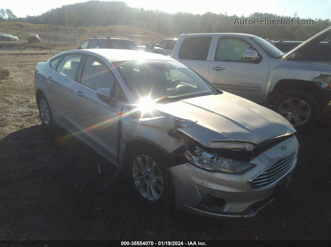 2019 Ford Fusion Se Silver vin: 3FA6P0H76KR218993