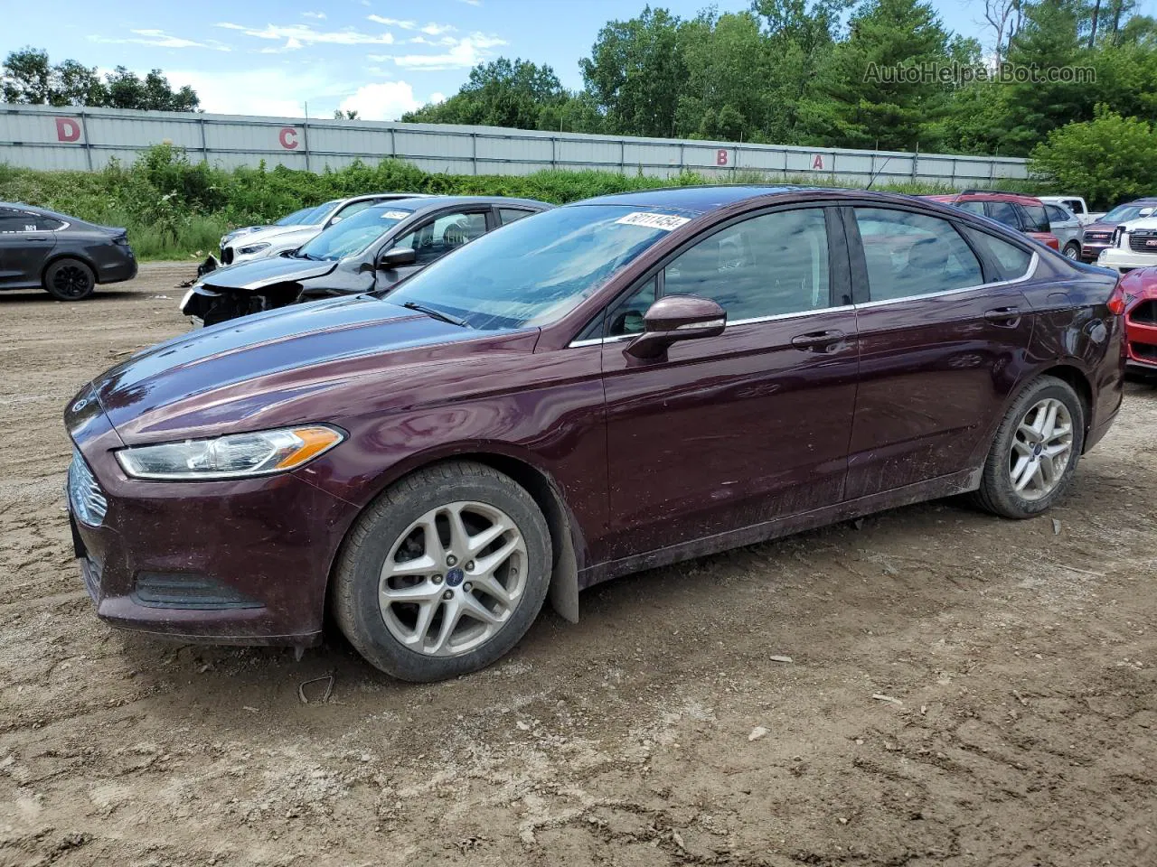 2013 Ford Fusion Se Red vin: 3FA6P0H77DR100647