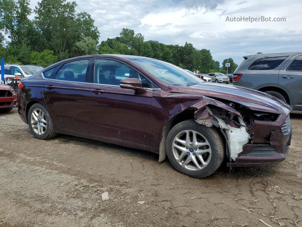 2013 Ford Fusion Se Red vin: 3FA6P0H77DR100647