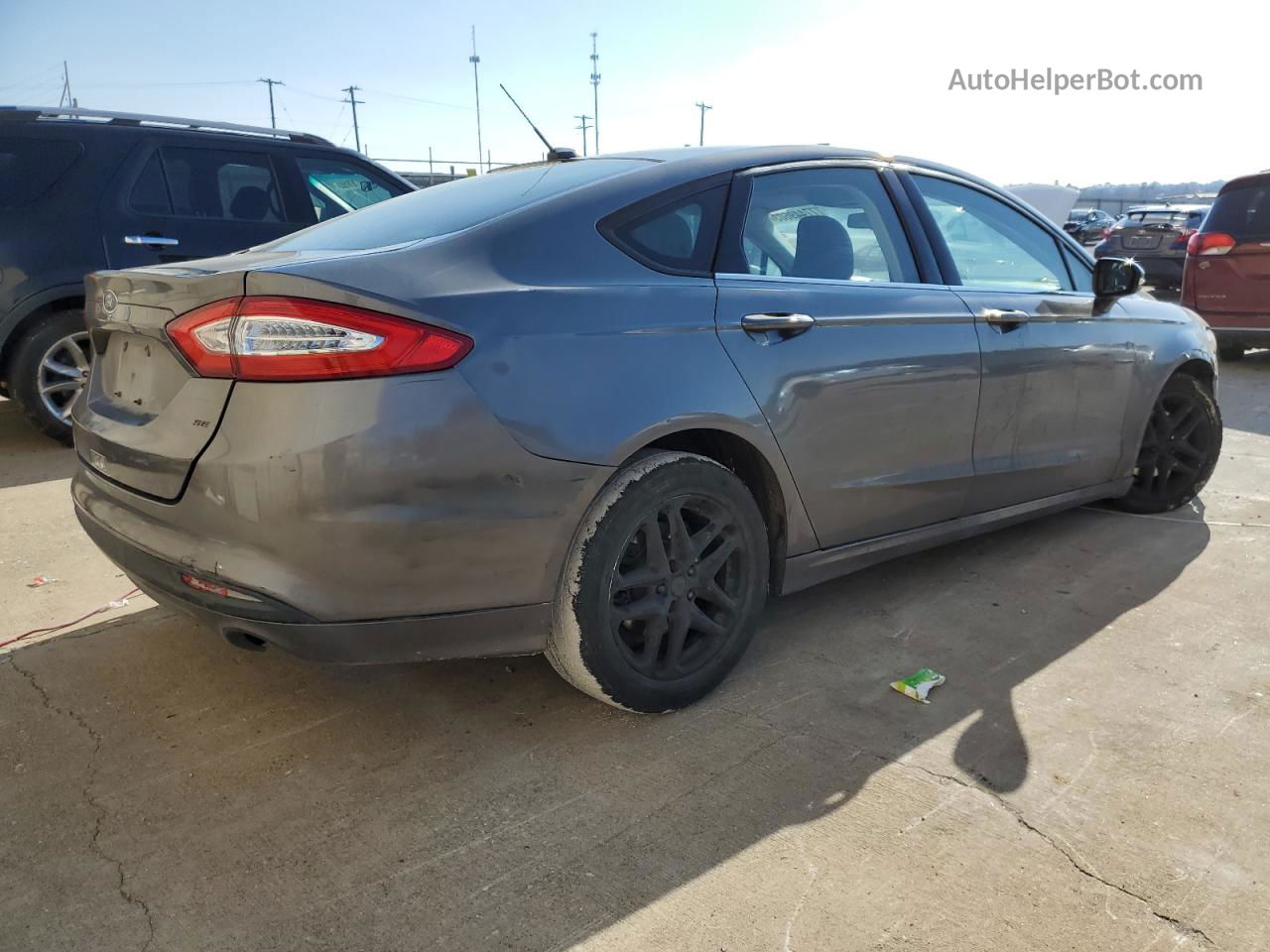 2013 Ford Fusion Se Gray vin: 3FA6P0H77DR151999