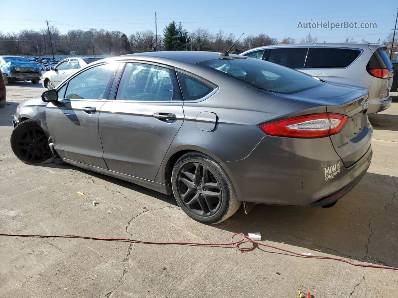 2013 Ford Fusion Se Gray vin: 3FA6P0H77DR151999