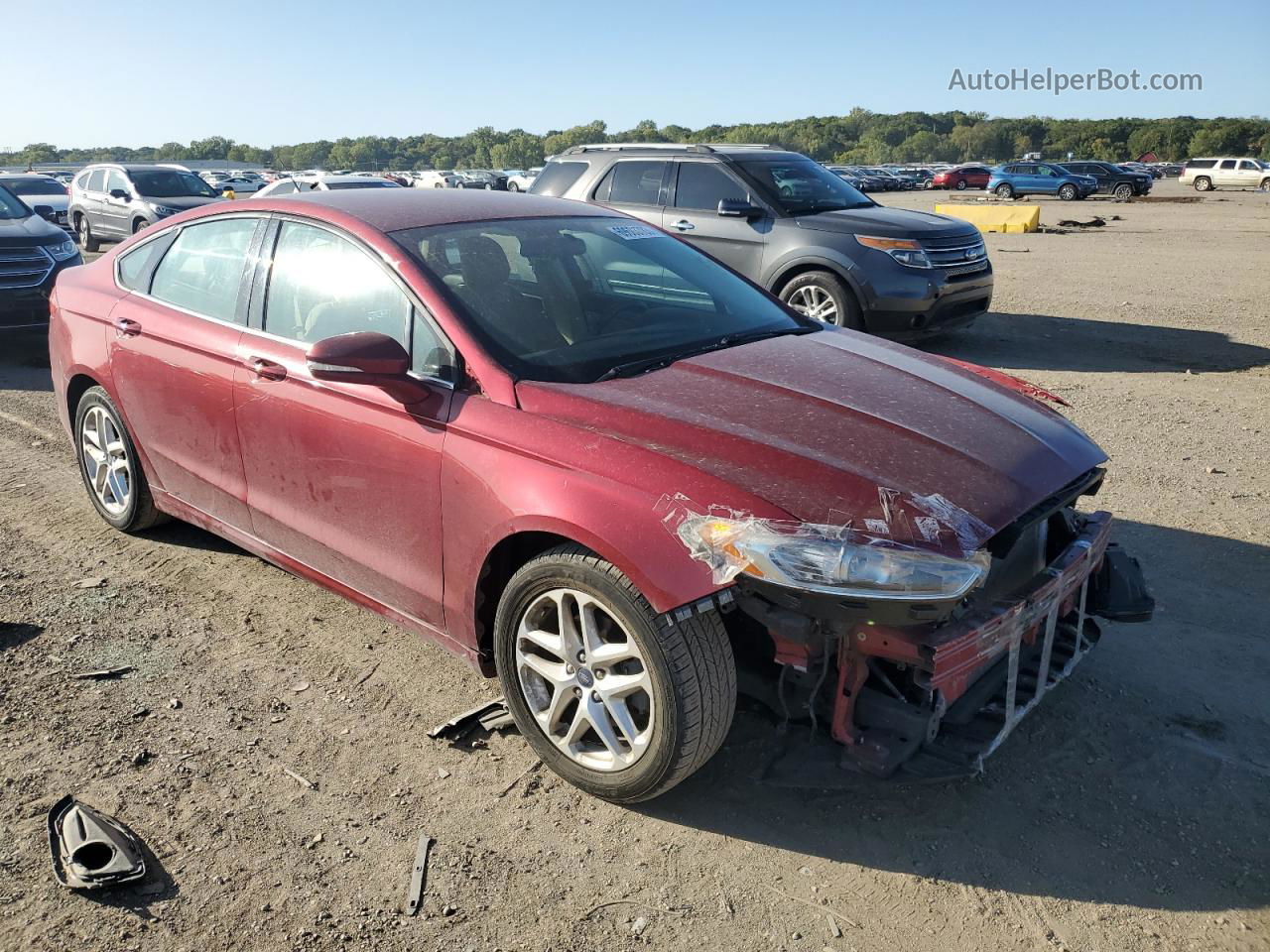 2013 Ford Fusion Se Red vin: 3FA6P0H77DR156796