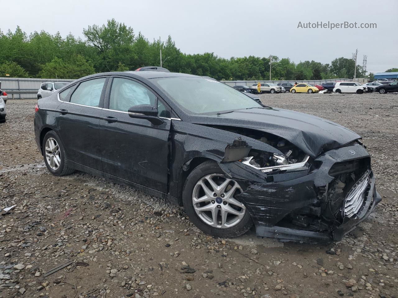 2014 Ford Fusion Se Black vin: 3FA6P0H77ER113495