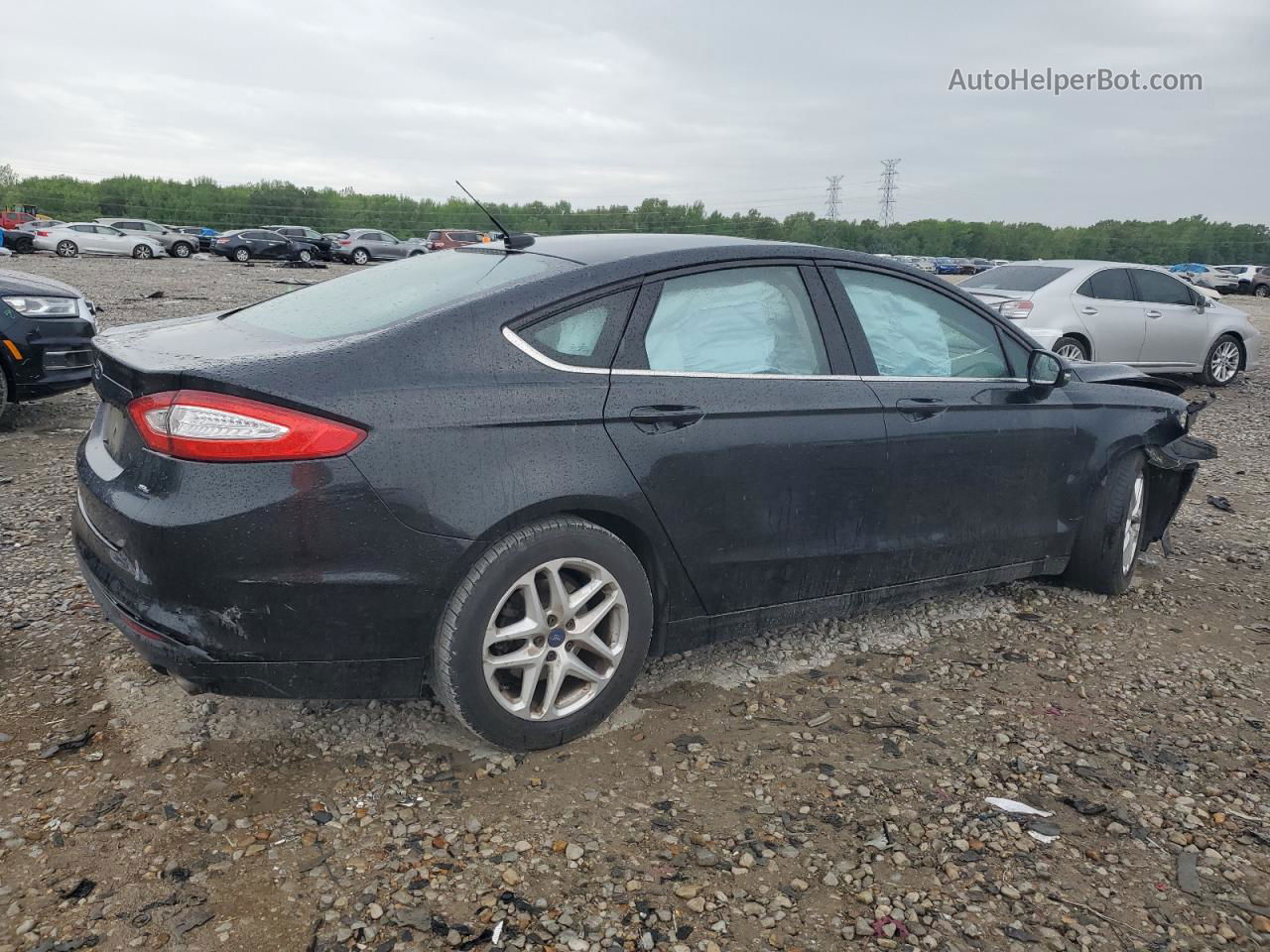 2014 Ford Fusion Se Black vin: 3FA6P0H77ER113495