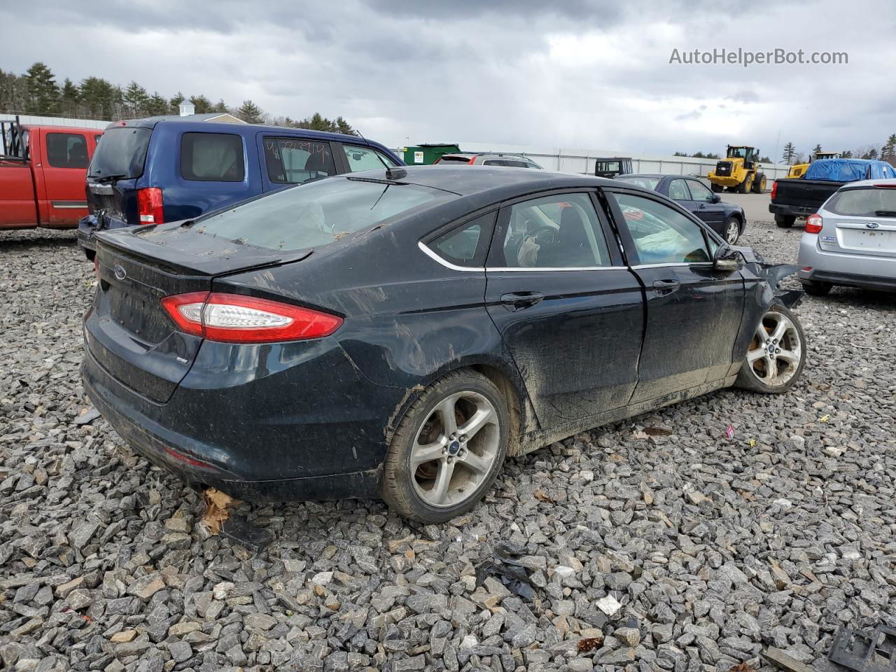 2014 Ford Fusion Se Black vin: 3FA6P0H77ER160011