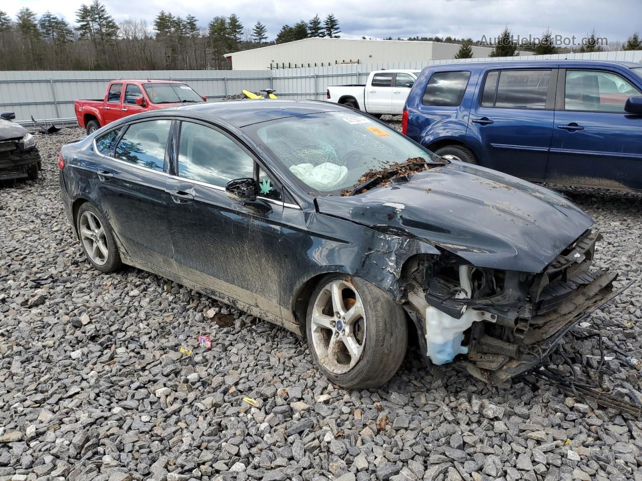 2014 Ford Fusion Se Black vin: 3FA6P0H77ER160011