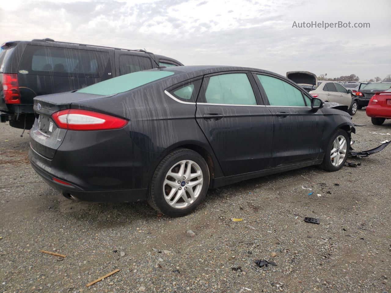 2014 Ford Fusion Se Черный vin: 3FA6P0H77ER277877