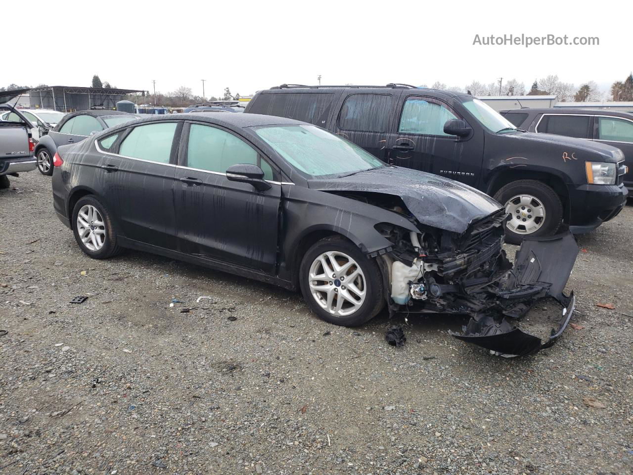 2014 Ford Fusion Se Black vin: 3FA6P0H77ER277877