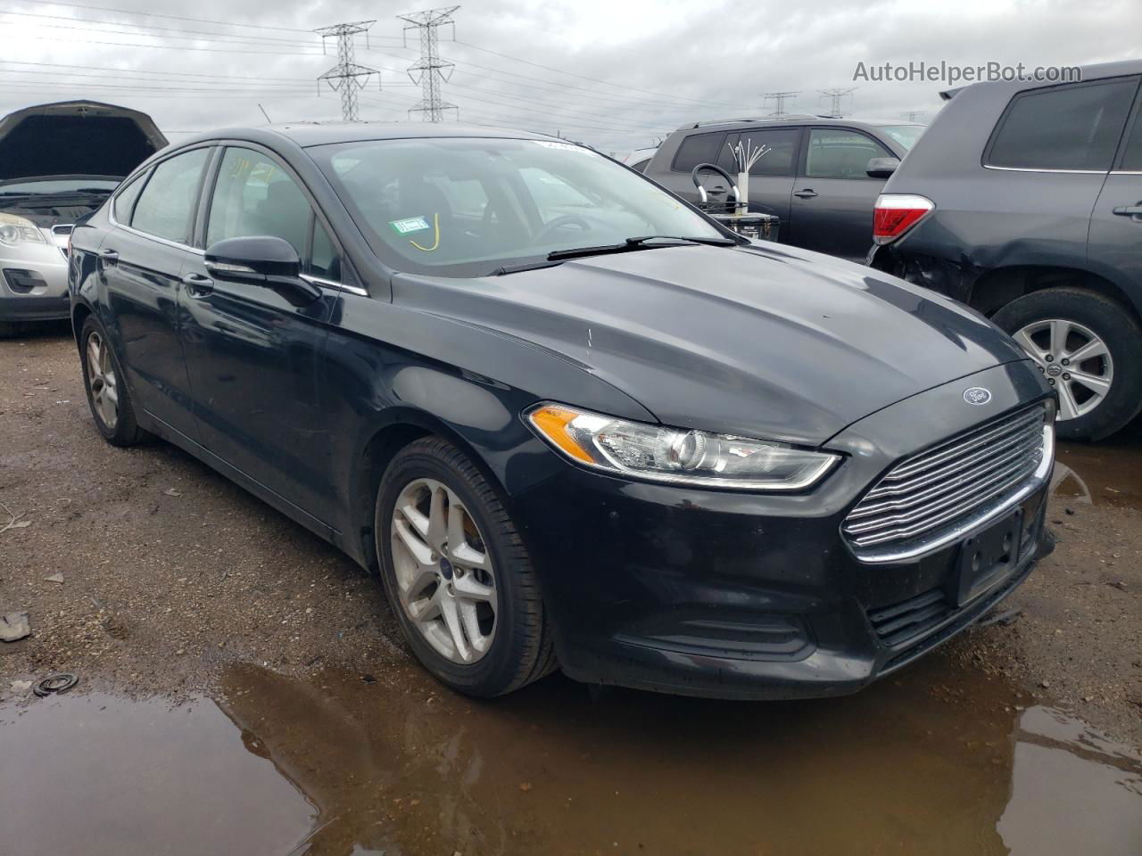 2014 Ford Fusion Se Черный vin: 3FA6P0H77ER351282