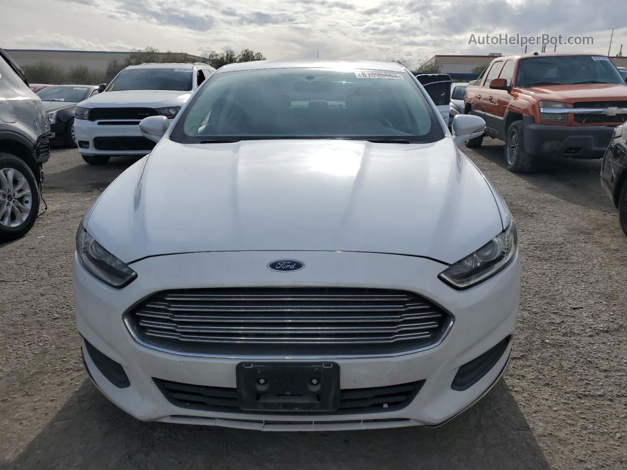 2015 Ford Fusion Se White vin: 3FA6P0H77FR128757