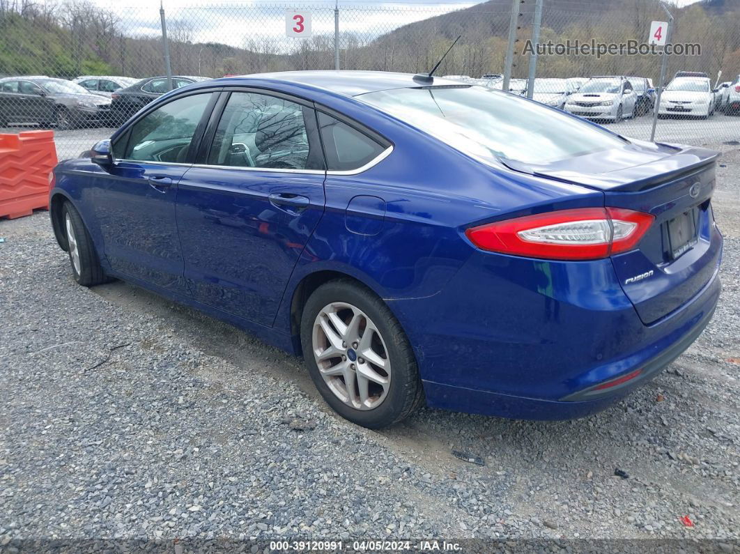 2015 Ford Fusion Se Синий vin: 3FA6P0H77FR146255