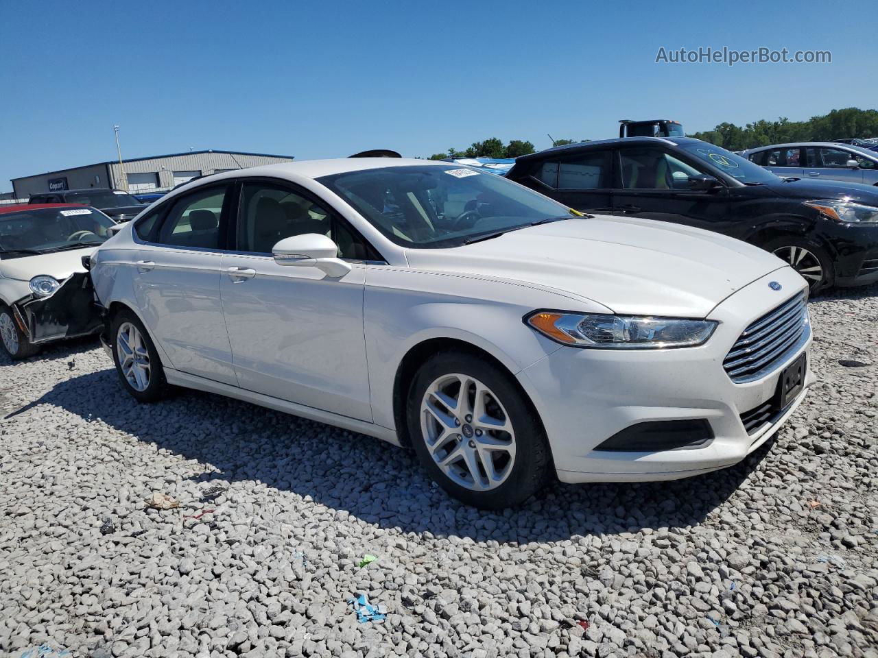 2015 Ford Fusion Se White vin: 3FA6P0H77FR192605