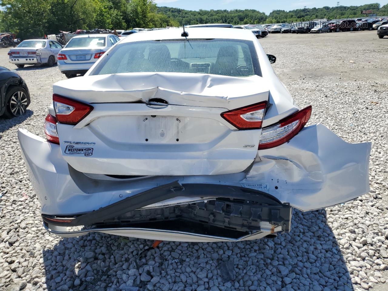 2015 Ford Fusion Se White vin: 3FA6P0H77FR192605