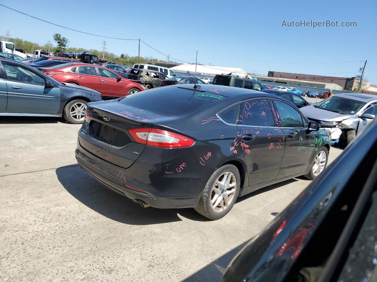 2015 Ford Fusion Se Black vin: 3FA6P0H77FR258652