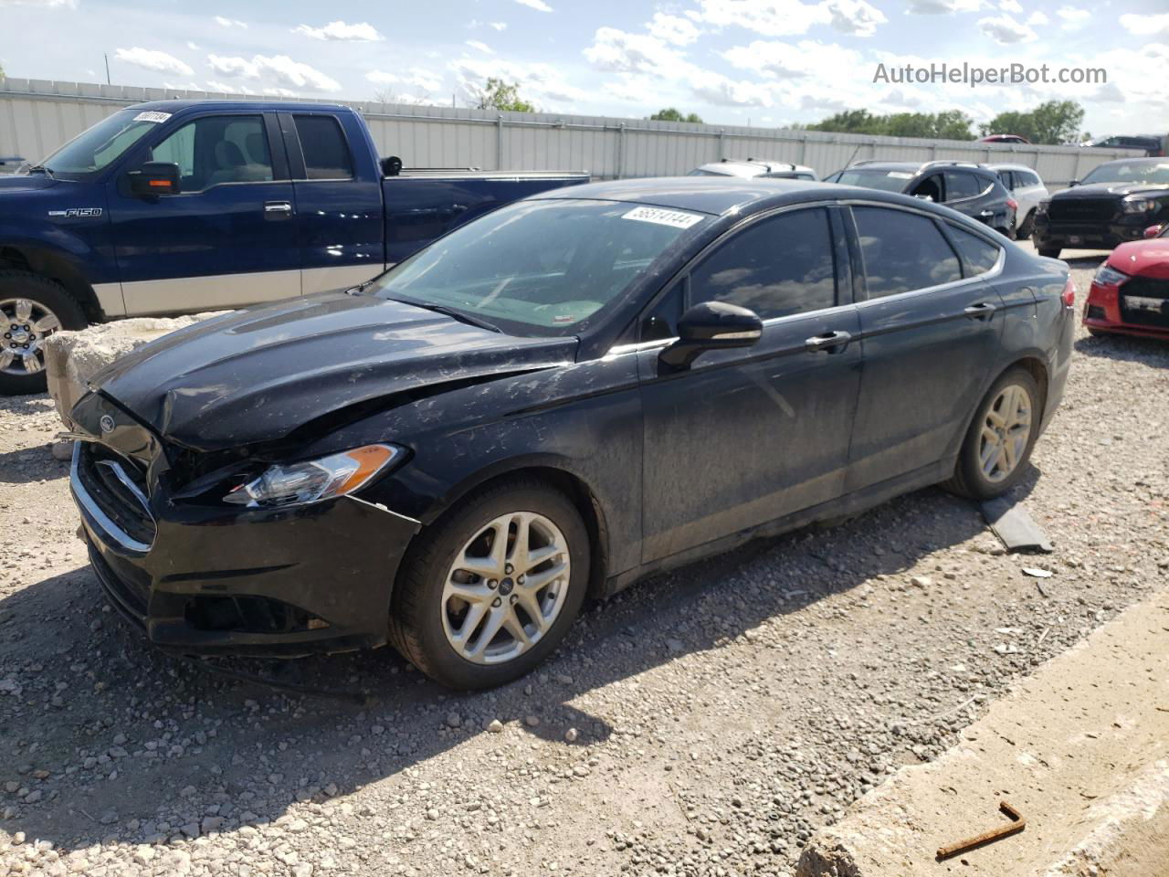 2016 Ford Fusion Se Черный vin: 3FA6P0H77GR116948