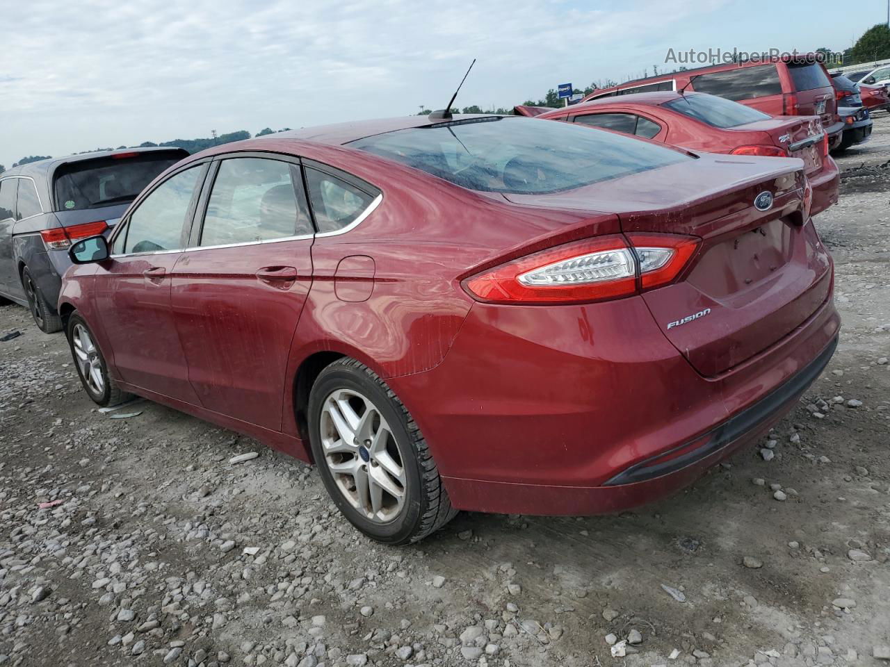 2016 Ford Fusion Se Red vin: 3FA6P0H77GR148881