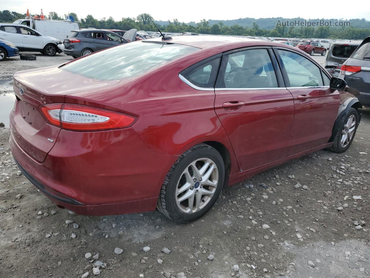 2016 Ford Fusion Se Red vin: 3FA6P0H77GR148881