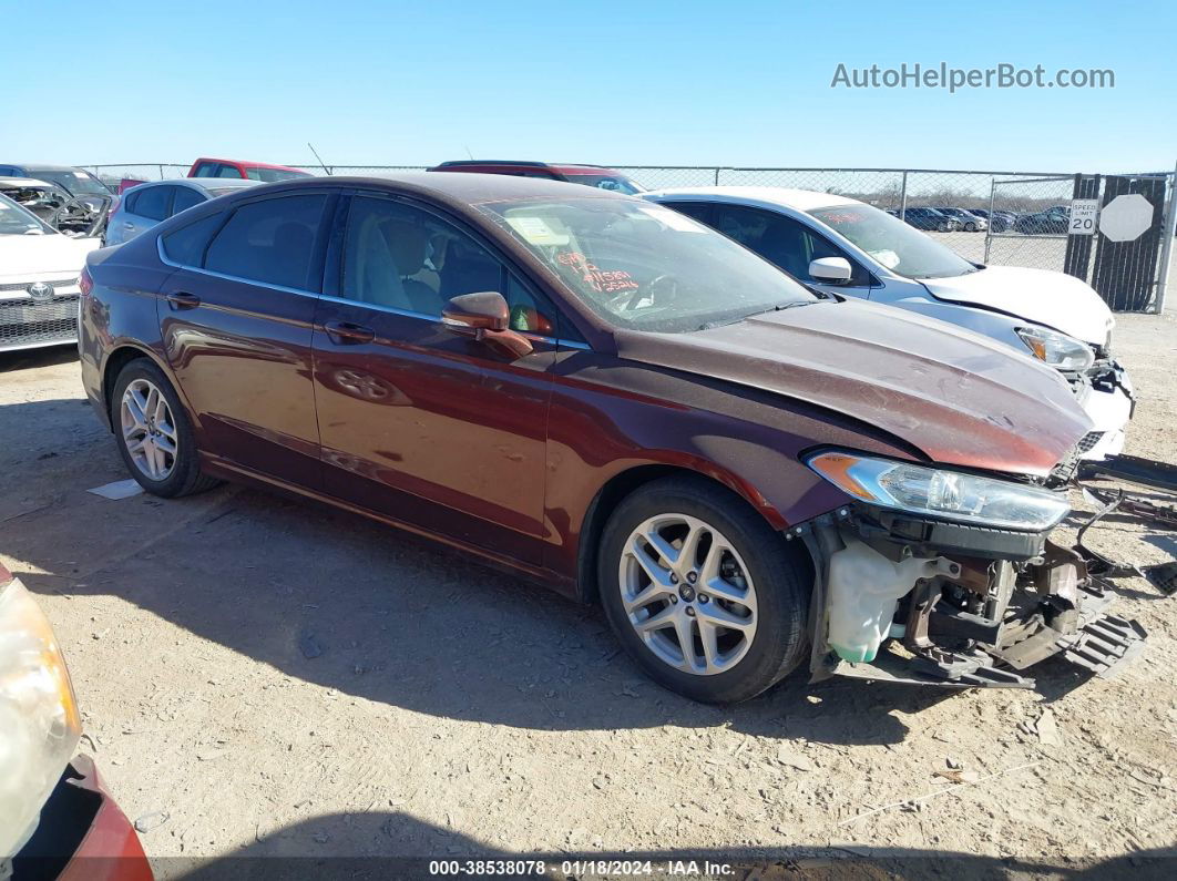 2016 Ford Fusion Se Burgundy vin: 3FA6P0H77GR225216